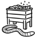 Worm Composting system includes worms & bedding