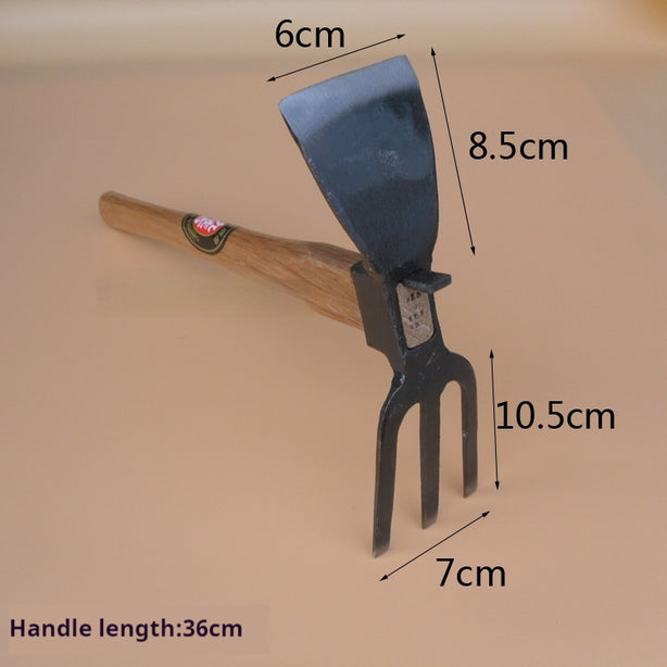 Small Hoe Wooden Handle Durable Forging Gardening Tools